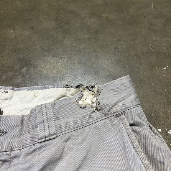 Vintage 50s Big Mac Grey Sanforized Sail Cloth Chinos 30x29 - Picture 3 of 6